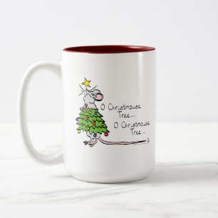 Tasse 2 Couleurs Noël Mouse mignonne Drôle Vacances