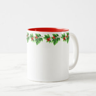 Tasse 2 Couleurs Noël Mug-Holiday Holly