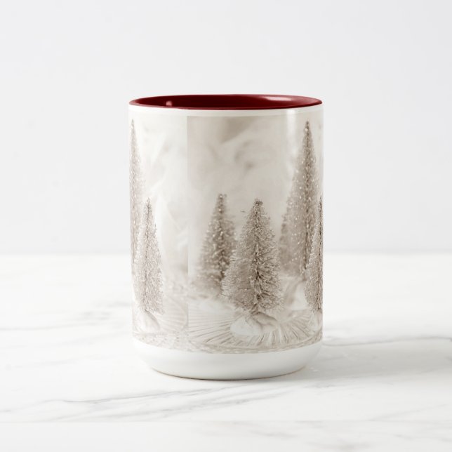 TASSE 2 COULEURS NOËL NEIGE ARBRES NOËL BOUE NOËL (Centre)