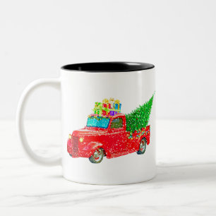 Tasse 2 Couleurs Noël Retro