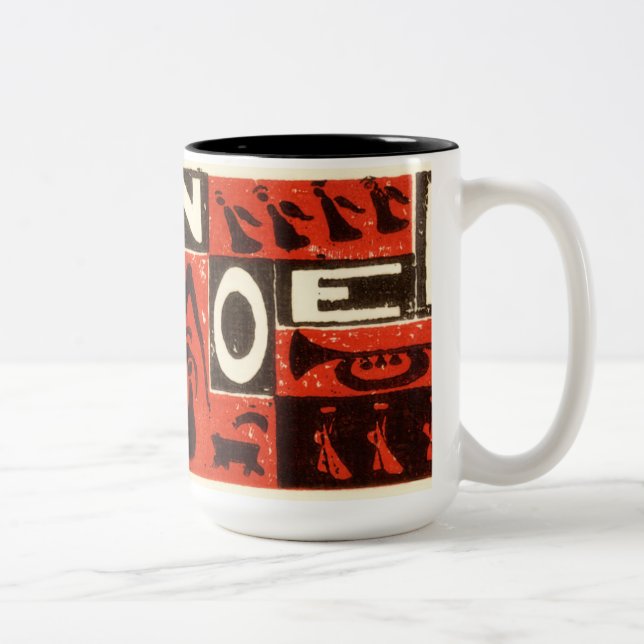 Tasse 2 Couleurs Noel Rouge (Droit)