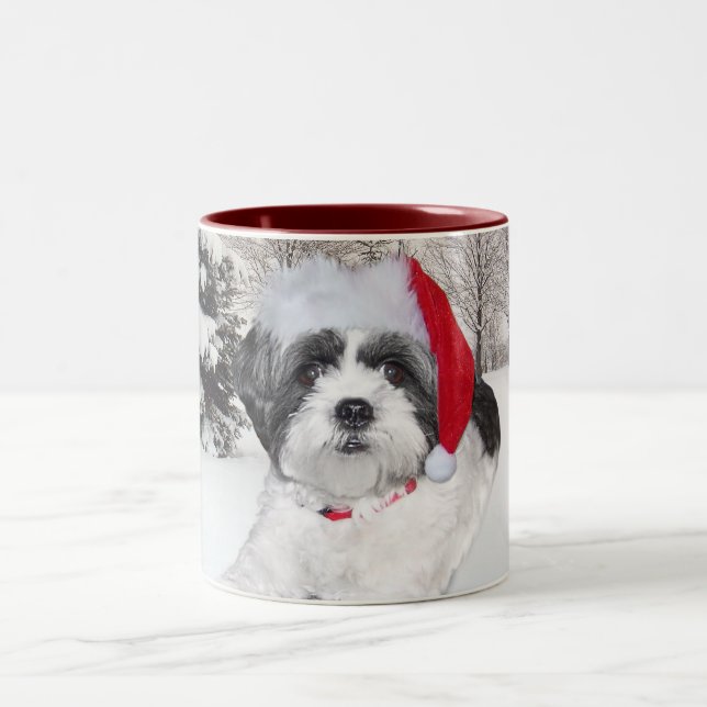 Tasse 2 Couleurs Noël Shih Tzu (Centre)