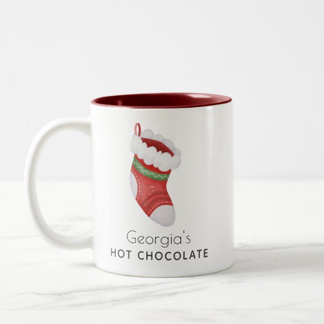 Tasse 2 Couleurs Noël Vacances Cute Festive Enfants (Gauche)