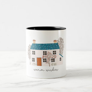 Tasse 2 Couleurs Noël voeux chaleureux