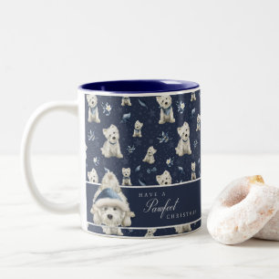Tasse 2 Couleurs Noël Westie blanc