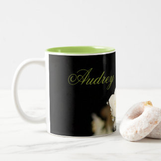 Tasse 2 Couleurs Noir aux fleurs blanches