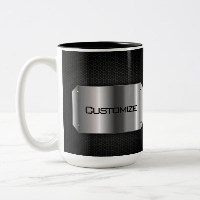 Tasse 2 Couleurs Noir Et Acier (Gauche)