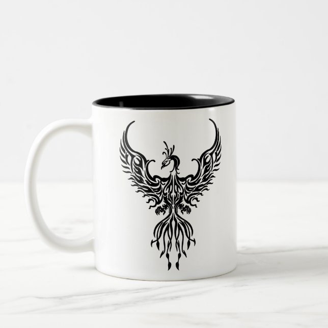 Tasse 2 Couleurs noir phoenix (Gauche)