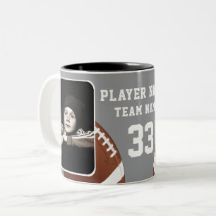 Tasse 2 Couleurs Nom du Joueur de Football Numéro Équipe 2 Photos