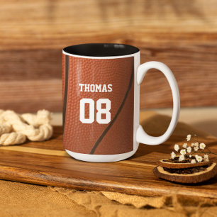 Tasse 2 Couleurs Nom et numéro du basket-ball Personnalisé
