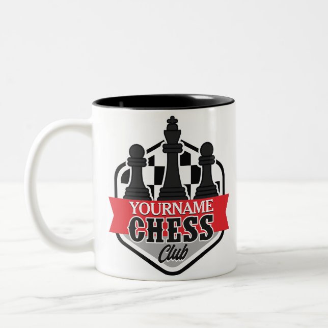 Tasse 2 Couleurs Nom personnalisé Chess Player Club Checkmate (Gauche)