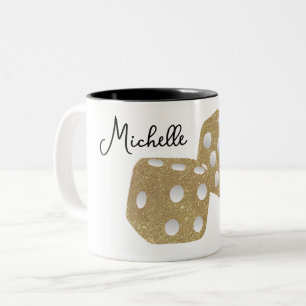 Tasse 2 Couleurs Nom personnalisé de dés de Parties scintillant d'o