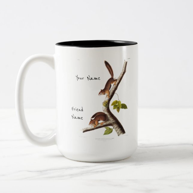 Tasse 2 Couleurs Nom personnalisé de l'écureuil Brown colombien de  (Gauche)