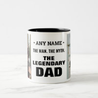 Nom personnalisé Homme Mythe Légendaire Papa Photo
