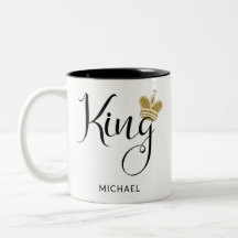 Nom personnalisé King avec Couronne Parties scinti