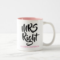 Nom personnalisé Mme à droite Amusant