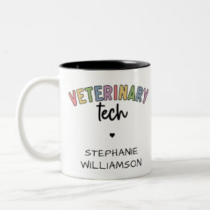 Tasse 2 Couleurs Nom personnalisé Vétérinaire   Technicien vétérina