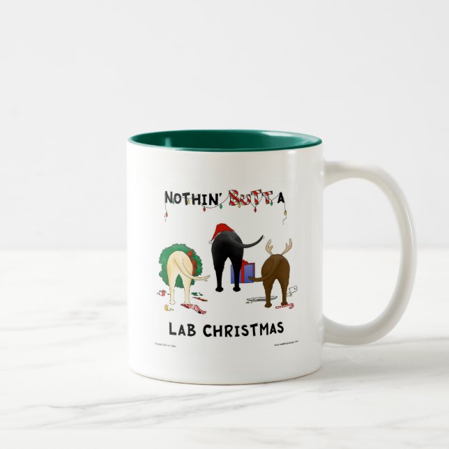 Tasse 2 Couleurs Nothin' Butt A Lab Christmas (Droit)