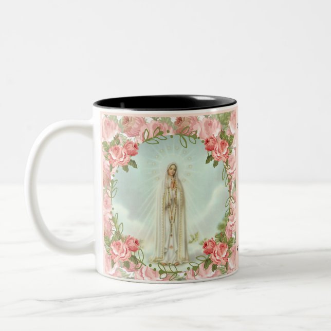 Tasse 2 Couleurs Notre Madame d'anniversaire centennal de Fatima (Gauche)