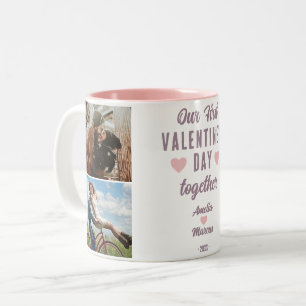 Tasse 2 Couleurs Notre première Saint Valentin Ensemble Coeur 2 Pho