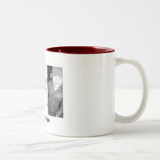 Tasse 2 Couleurs nous grand-papa de coeur (Droit)