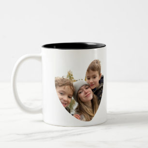 Tasse 2 Couleurs Nous Vous Aimons Grand-Mère Coeur Photo Deux Tons