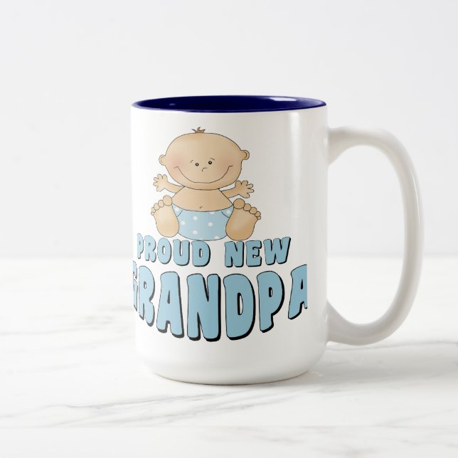 Tasse 2 Couleurs NOUVEAU garçon FIER de grand-papa (Droit)