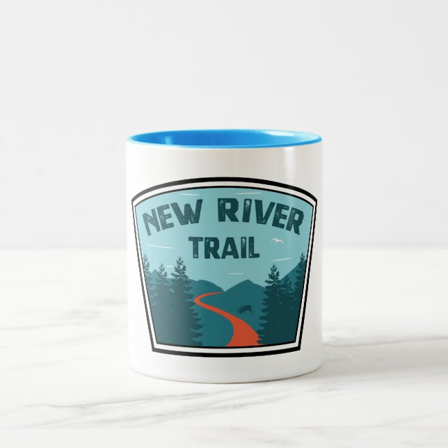 Tasse 2 Couleurs Nouveau sentier fluvial (Centre)