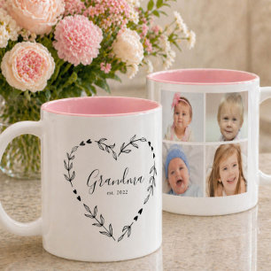 Tasse 2 Couleurs Nouvelle année de grand-mère établie. Collage de q