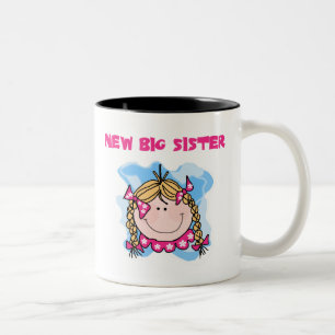 Tasse 2 Couleurs Nouvelle grande soeur de fille blonde