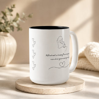 Tasse 2 Couleurs Nouvelle maman Citations sur la maternité Ligne ar