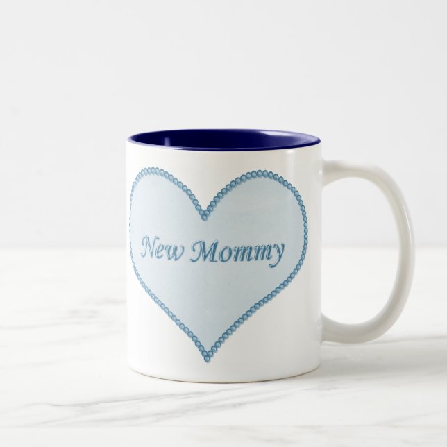 Tasse 2 Couleurs Nouvelle maman Mug, bleu (Droit)