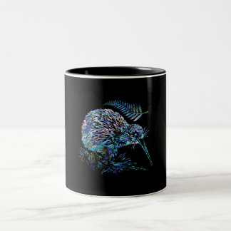 TASSE 2 COULEURS NOUVELLE-ZÉLANDE KIWI ET FERN PAUA