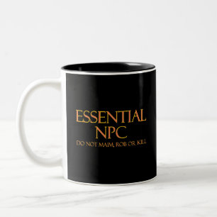 Tasse 2 Couleurs NPC essentiel ne pas viser Rob ou tuer RPG drôle