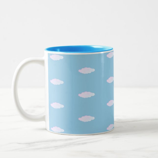 Tasse 2 Couleurs Nuages mignons (Gauche)