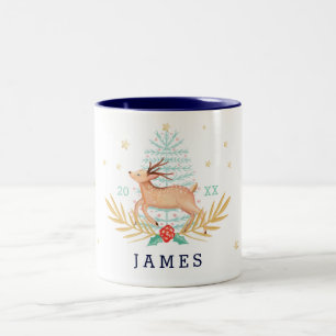 Tasse 2 Couleurs Nuit Boisée Rinder & Arbre de Noël