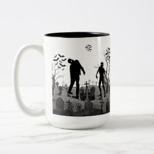 Tasse 2 Couleurs Nuit de la lanterne fantôme noir et blanc