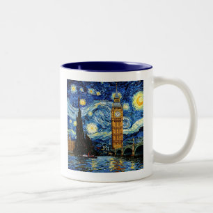 Tasse 2 Couleurs Nuit étoilée Big Ben Londres Angleterre