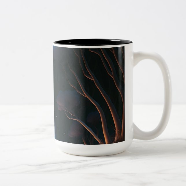 Tasse 2 Couleurs Nuit noire et lune (Droit)