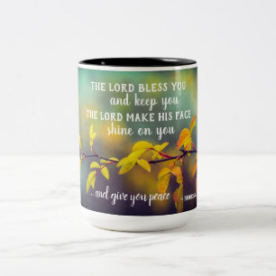 Tasse 2 Couleurs Numéros 6:24-26 Le Seigneur vous bénisse et vous g
