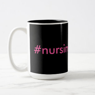 Tasse 2 Couleurs #nursingissues noir & rose