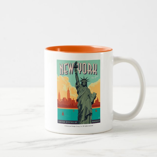 Tasse 2 Couleurs NYC - Lady Liberty (Droit)