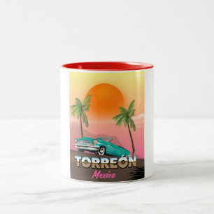 Tasse 2 Couleurs Oaxaca affiche de voyage au Mexique