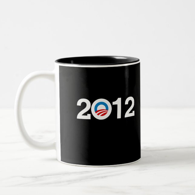 TASSE 2 COULEURS OBAMA 2012 (Gauche)