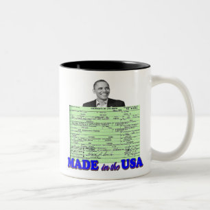 Tasse 2 Couleurs Obama 2012 a fait aux Etats-Unis