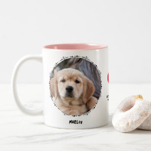 Tasse 2 Couleurs Objet de souvenir de deuil de chien personnalisé a