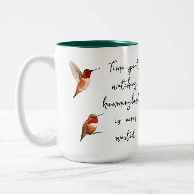 Tasse 2 Couleurs Observer les colibris (Gauche)