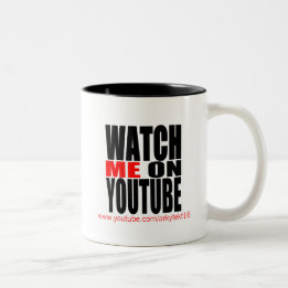 Tasse 2 Couleurs Observez-moi sur YouTube | modernes (foncé)