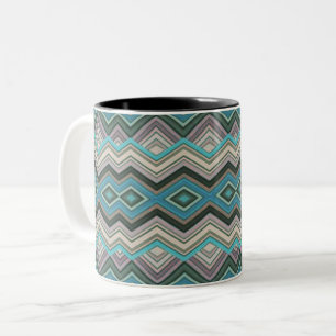 Tasse 2 Couleurs Ocean Waves Zig Zags & Stripes