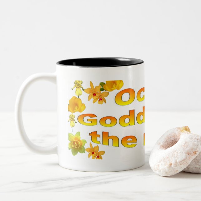 Tasse 2 Couleurs Ochun Déesse Des Fleuves (Avec donut)